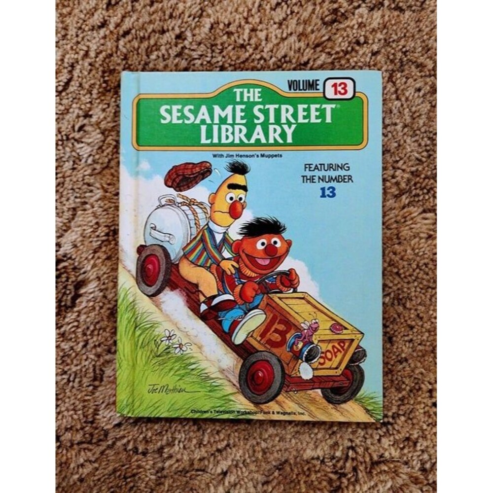 Vintage Sesame Street Library Book Volume 13 Featuring the Number 13